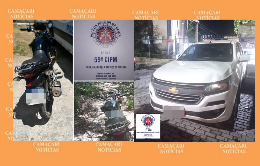 Polícia recupera dois veículos roubados em Camaçari 