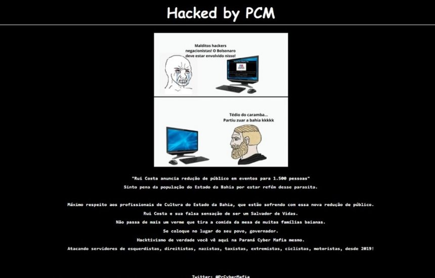 [Novo ataque hacker atinge portal de cultura do governo da Bahia]
