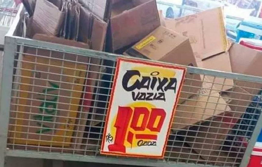 [Venda de caixas de papelão em supermercado de Belém gera polêmica nas redes sociais]